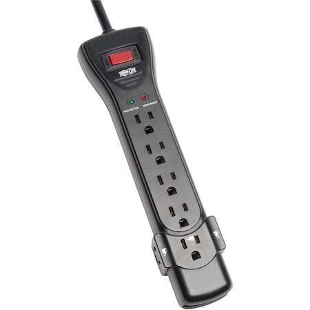 Tripp Lite Outlet Tap, Surge, 5-15R, 5-15P, 7 ft., Black TRPSUPER7B